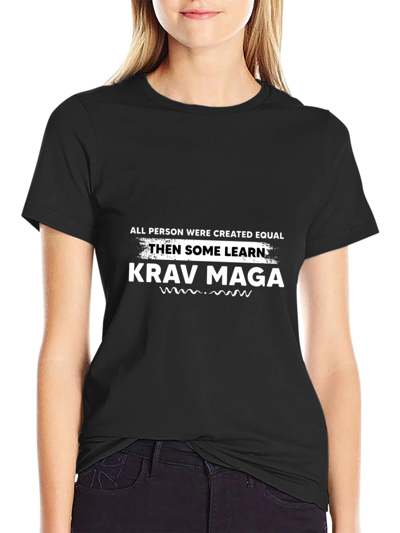 Krav Maga T-Shirt - All Person Created Equal Funny Tee