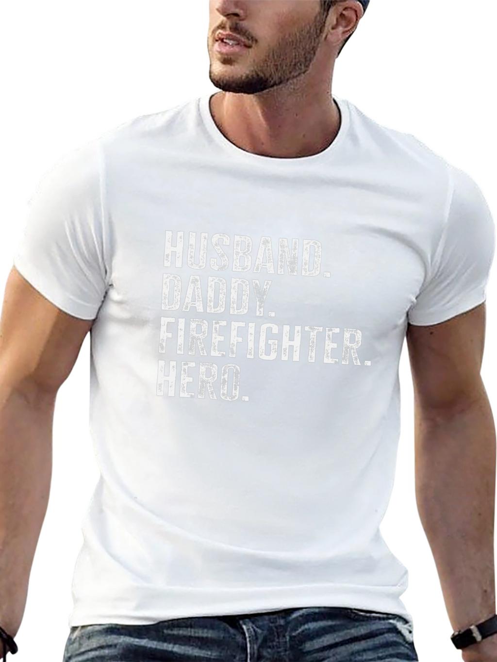 Husband Daddy Firefighter Hero T-Shirt