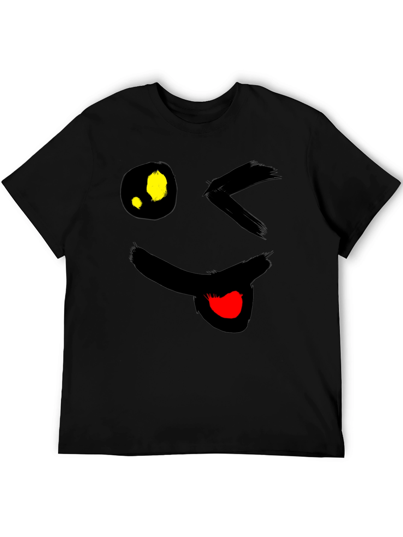 Winking Emoji Black T-Shirt