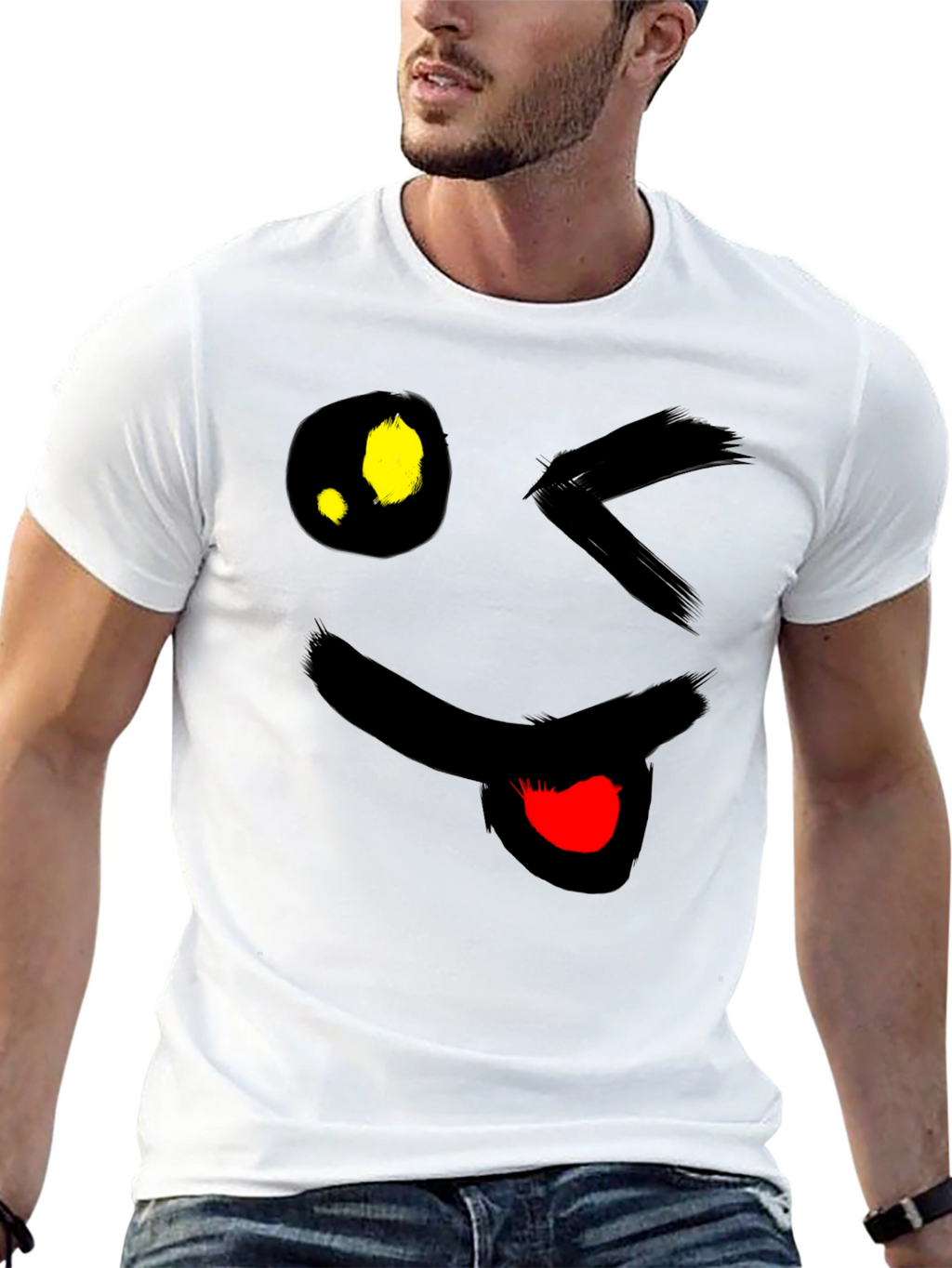 Winking Emoji Black T-Shirt