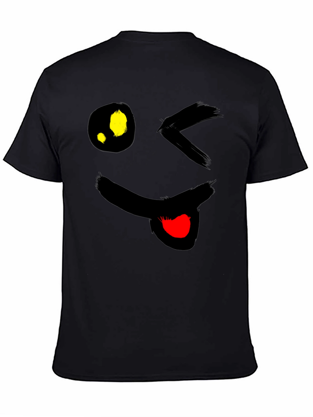 Winking Emoji Black T-Shirt