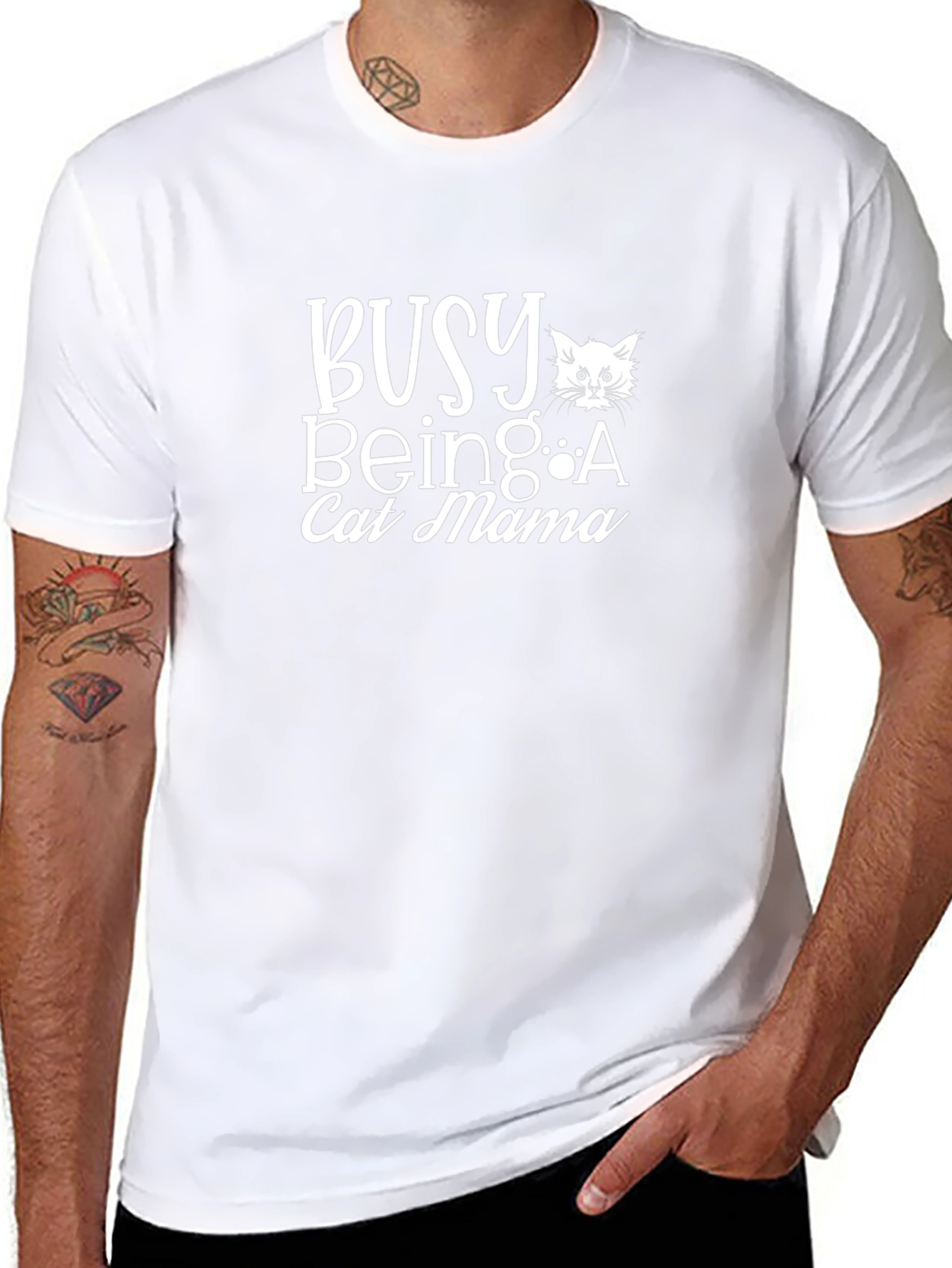 Busy Being A Cat Mama T-Shirt