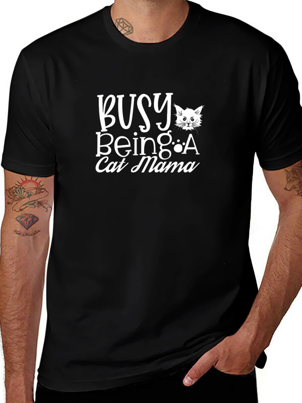 Busy Being A Cat Mama T-Shirt