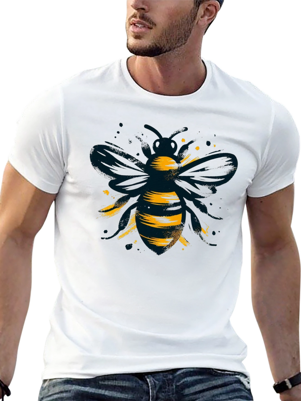 Cool Bee Graphic Black T-Shirt
