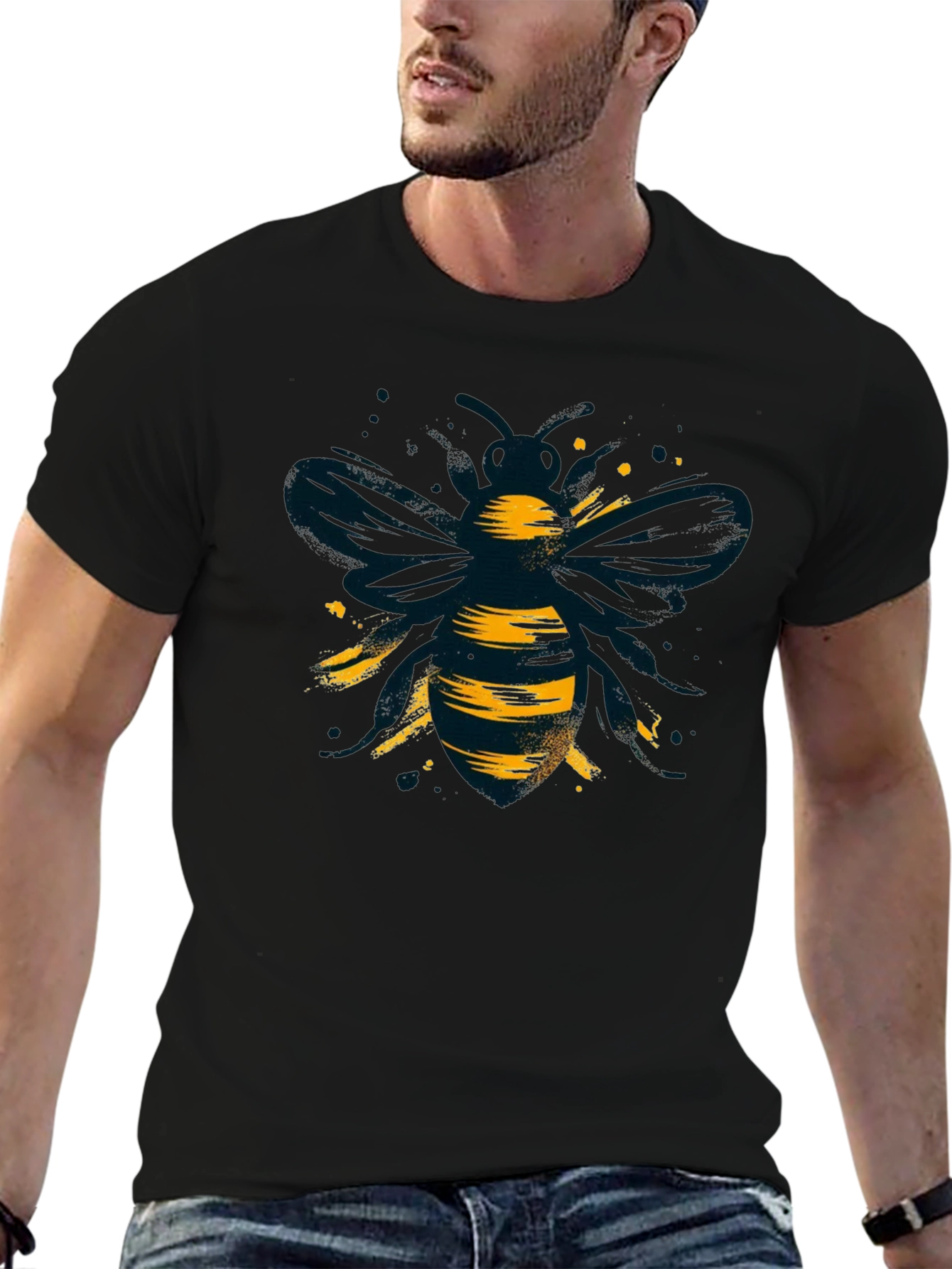 Cool Bee Graphic Black T-Shirt