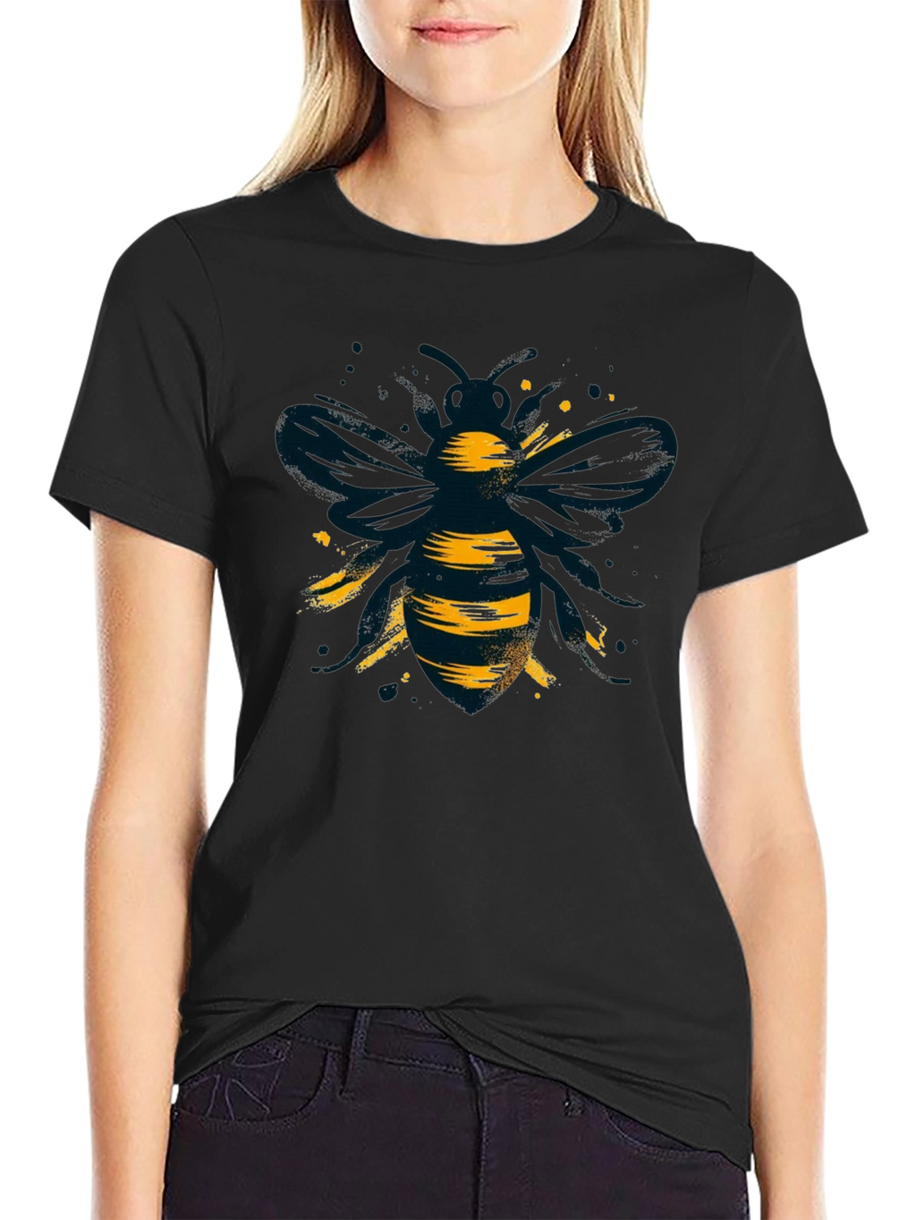 Cool Bee Graphic Black T-Shirt