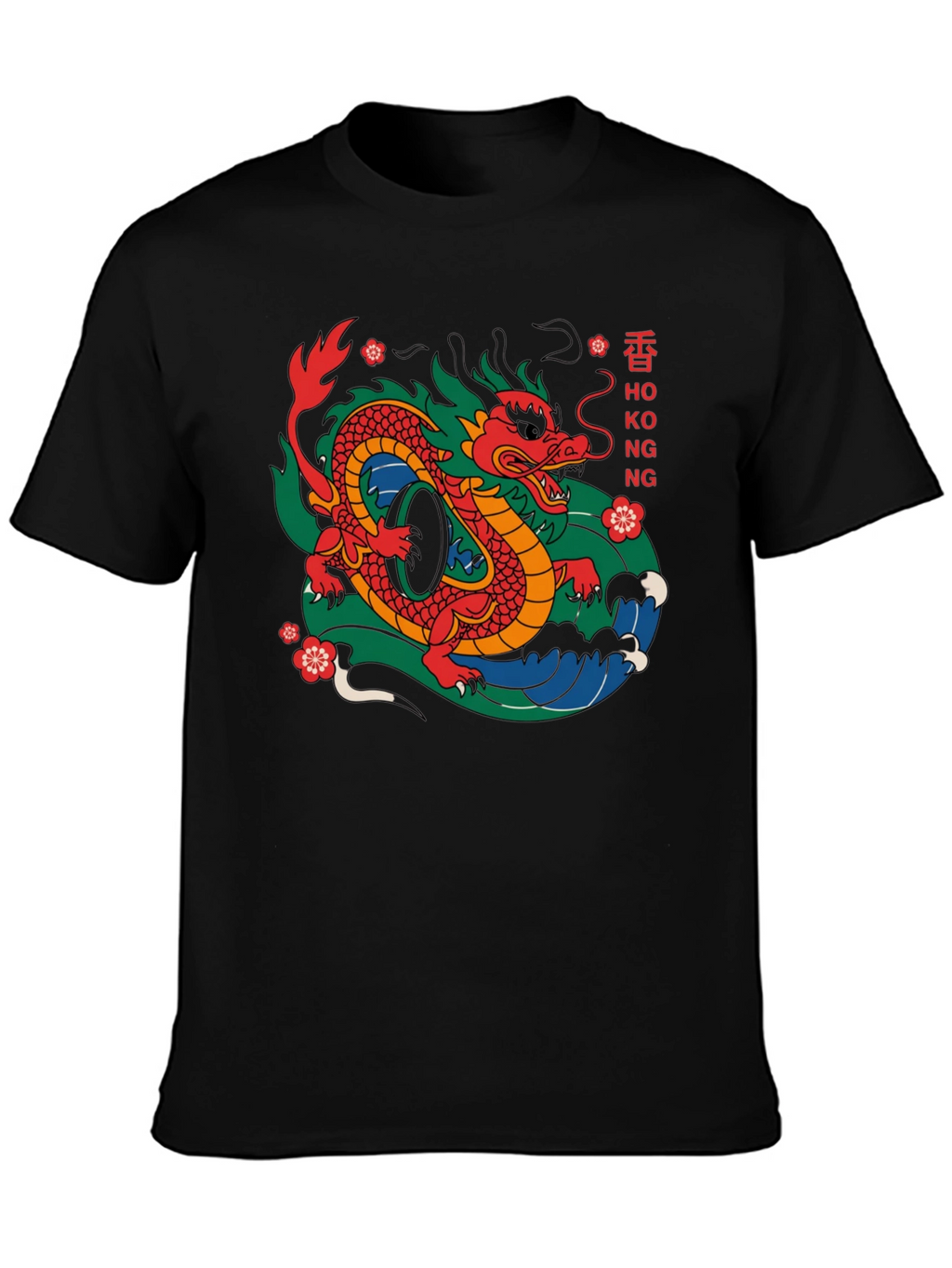 Hong Kong Dragon Graphic Tee - Urban Style