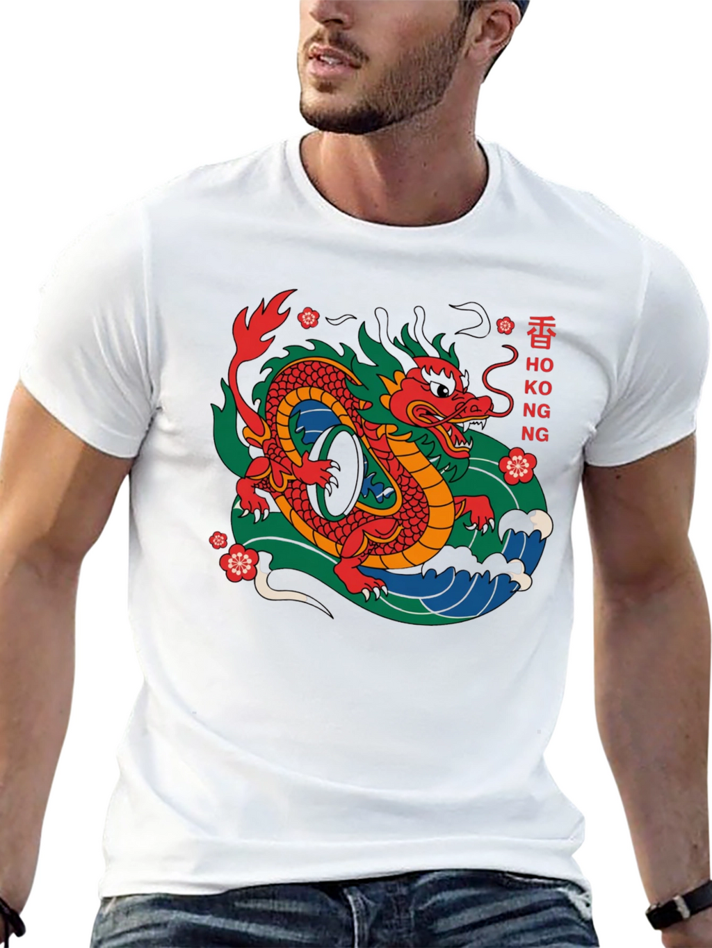 Hong Kong Dragon Graphic Tee - Urban Style
