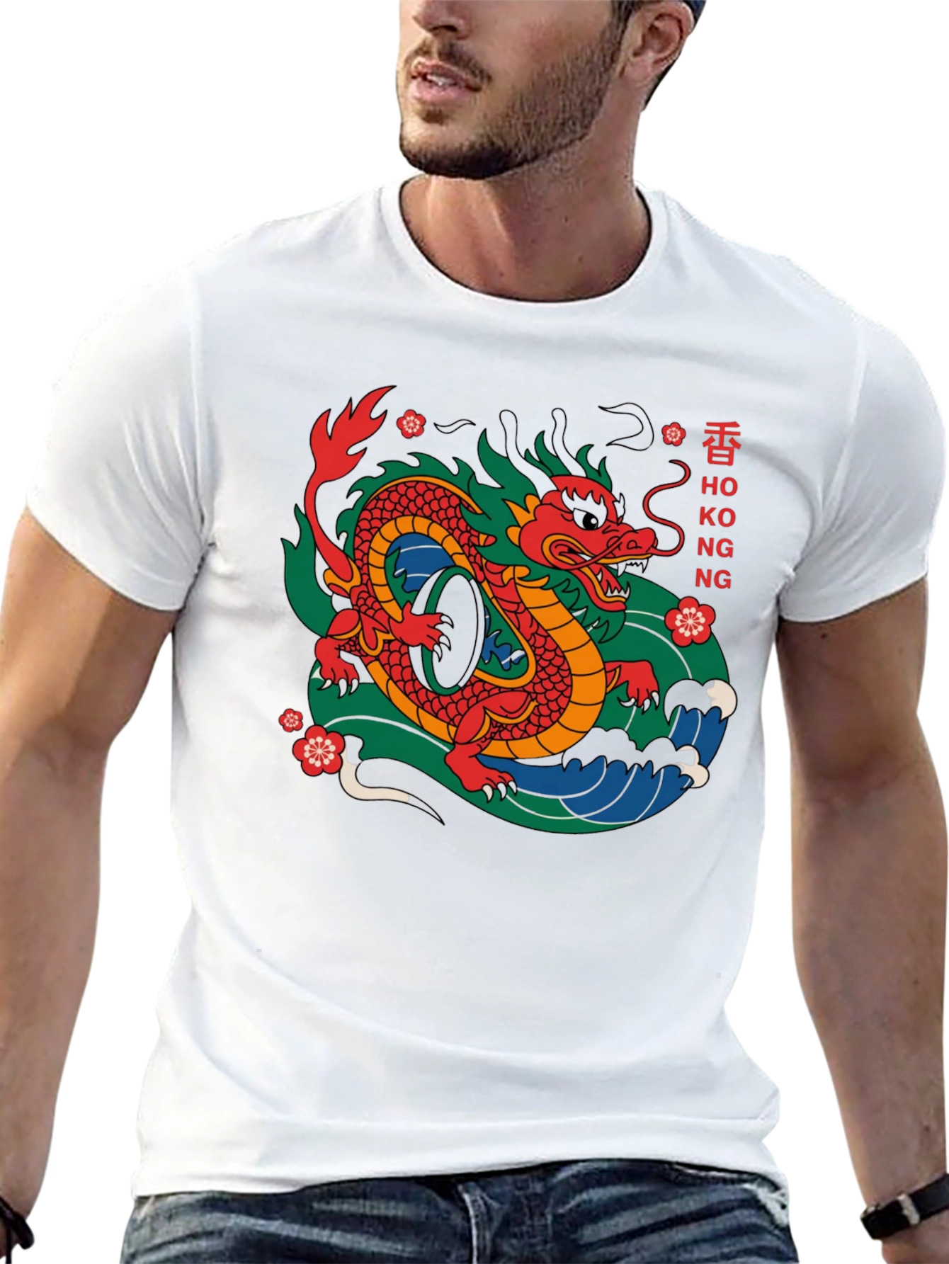 Hong Kong Dragon Graphic Tee - Urban Style