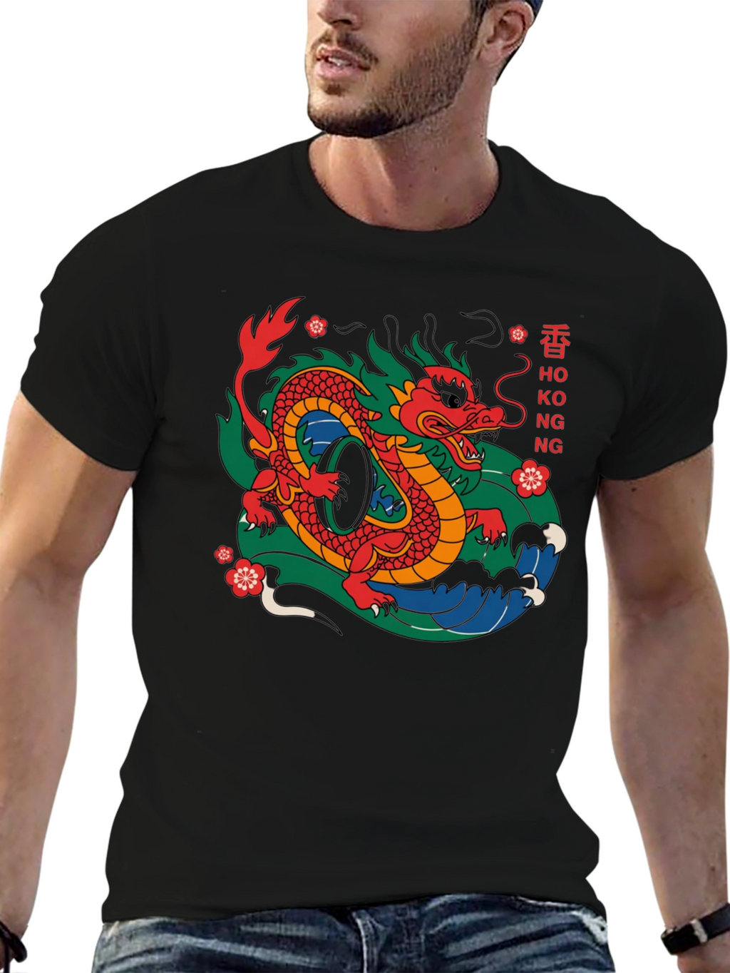 Hong Kong Dragon Graphic Tee - Urban Style
