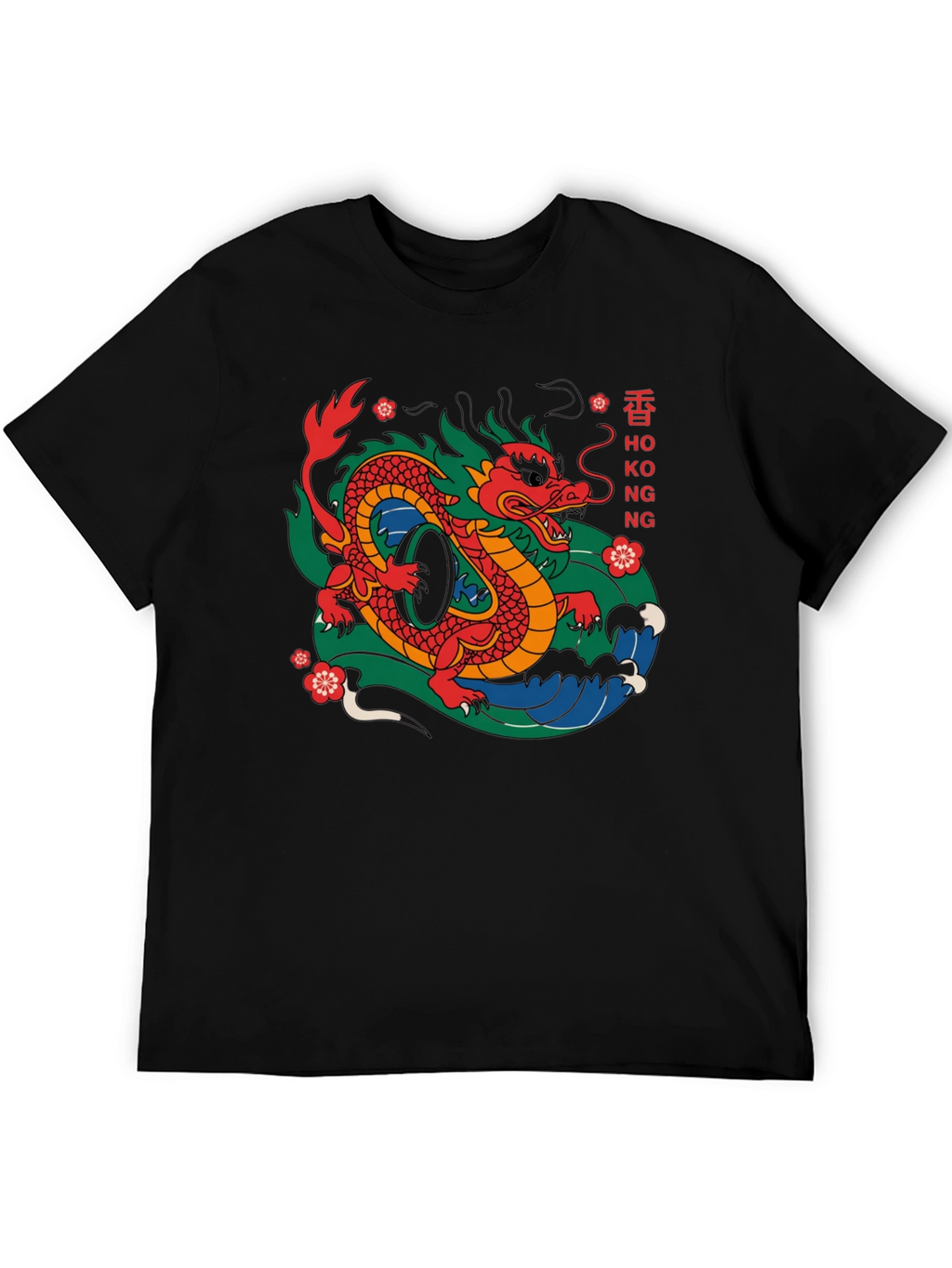 Hong Kong Dragon Graphic Tee - Urban Style