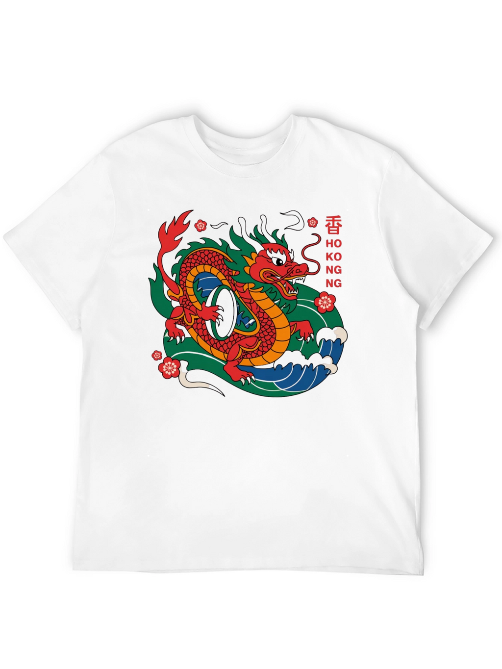 Hong Kong Dragon Graphic Tee - Urban Style