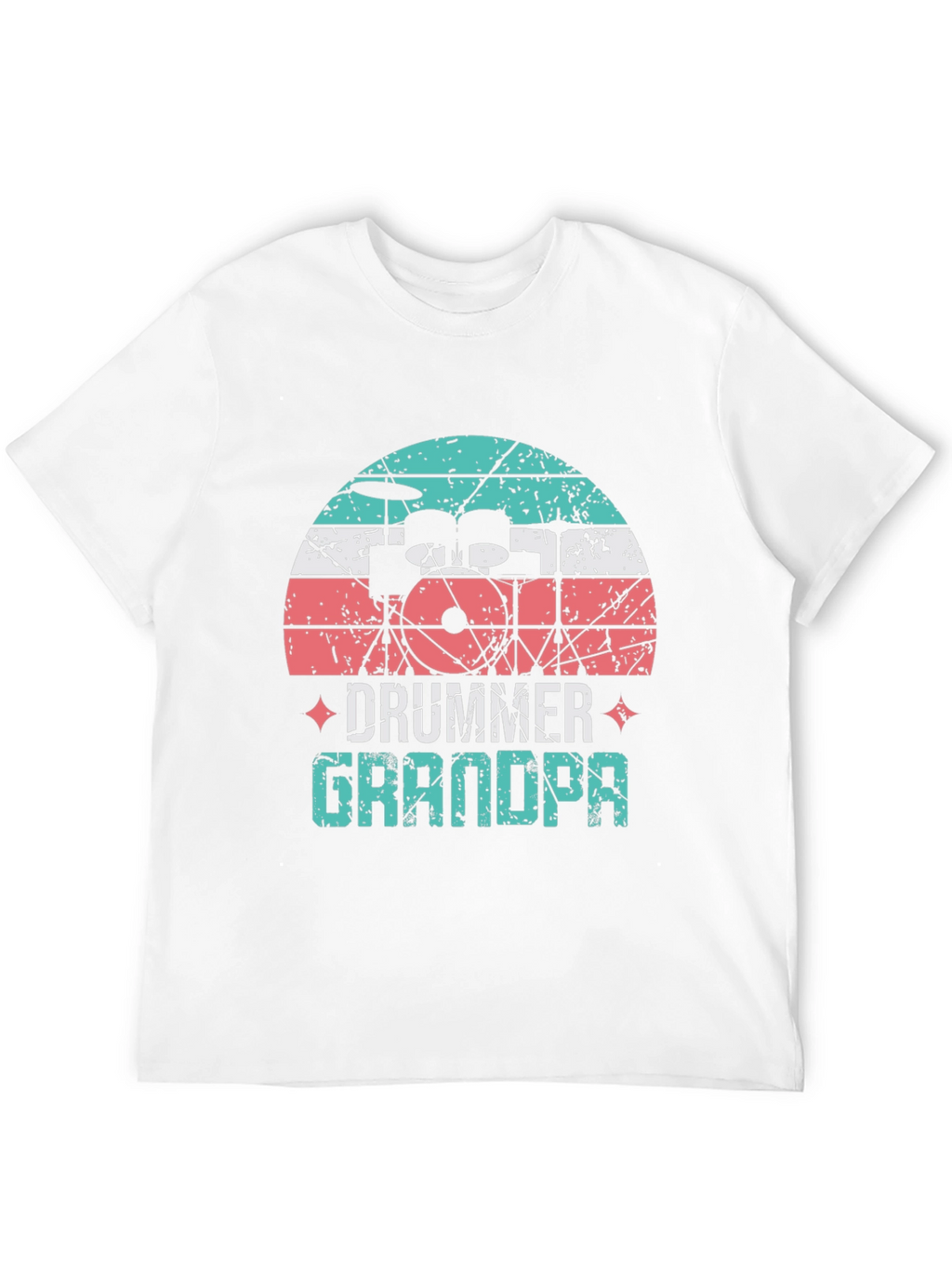 Drummer Grandpa T-Shirt - Music Lover Grandfather Tee