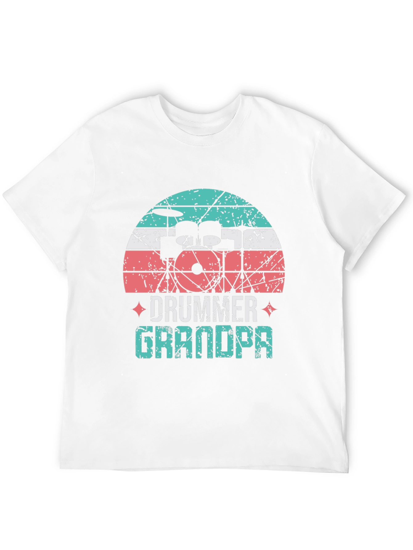 Drummer Grandpa T-Shirt - Music Lover Grandfather Tee