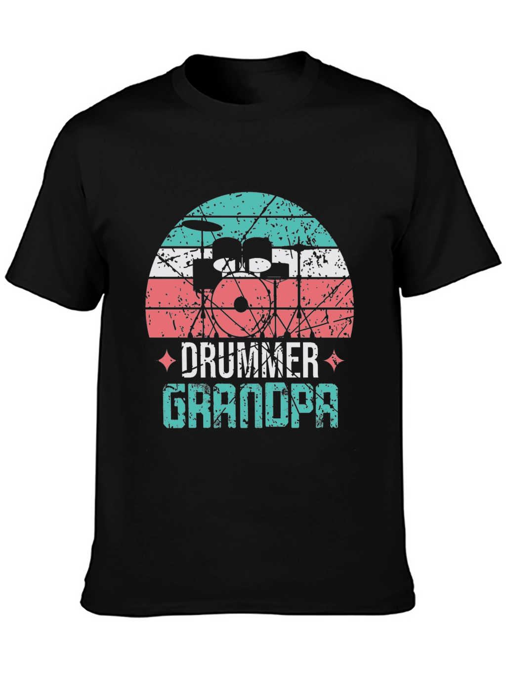 Drummer Grandpa T-Shirt - Music Lover Grandfather Tee
