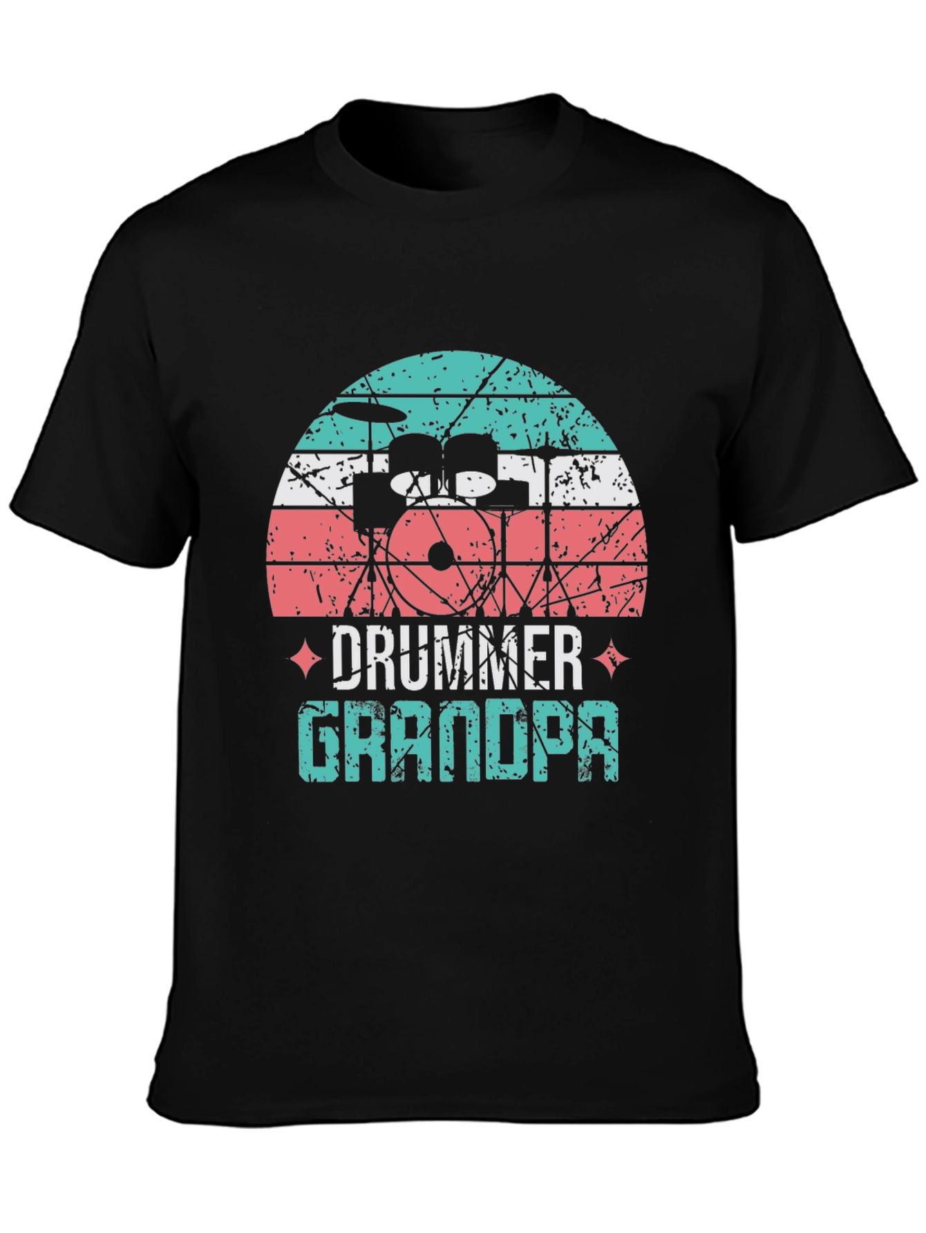 Drummer Grandpa T-Shirt - Music Lover Grandfather Tee