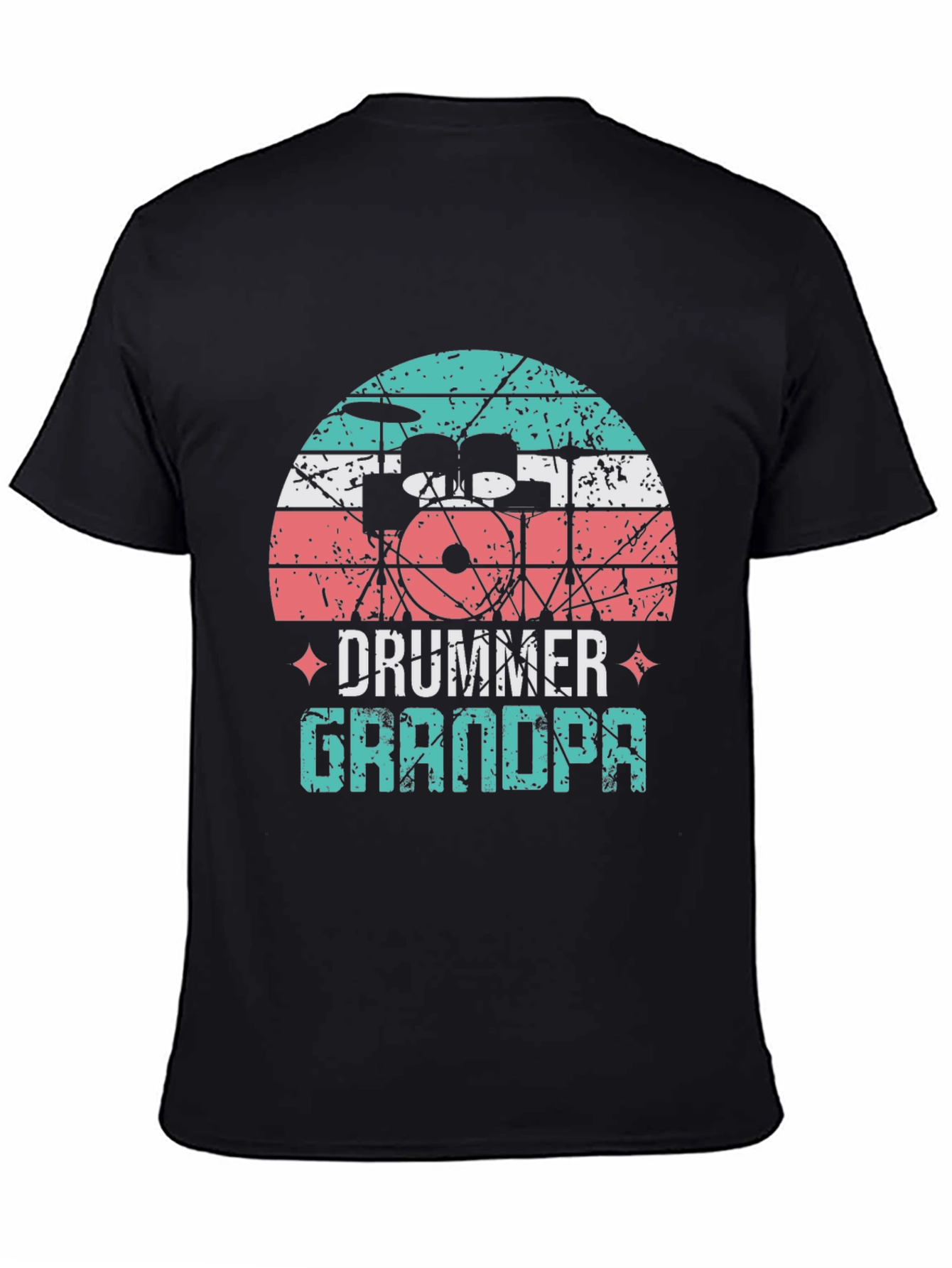 Drummer Grandpa T-Shirt - Music Lover Grandfather Tee