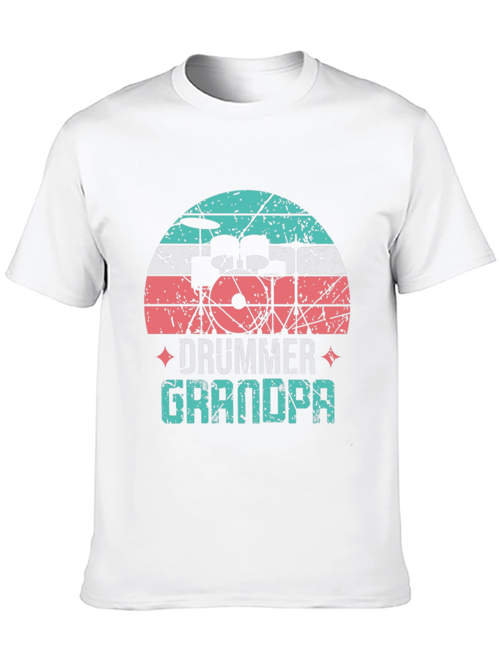 Drummer Grandpa T-Shirt - Music Lover Grandfather Tee