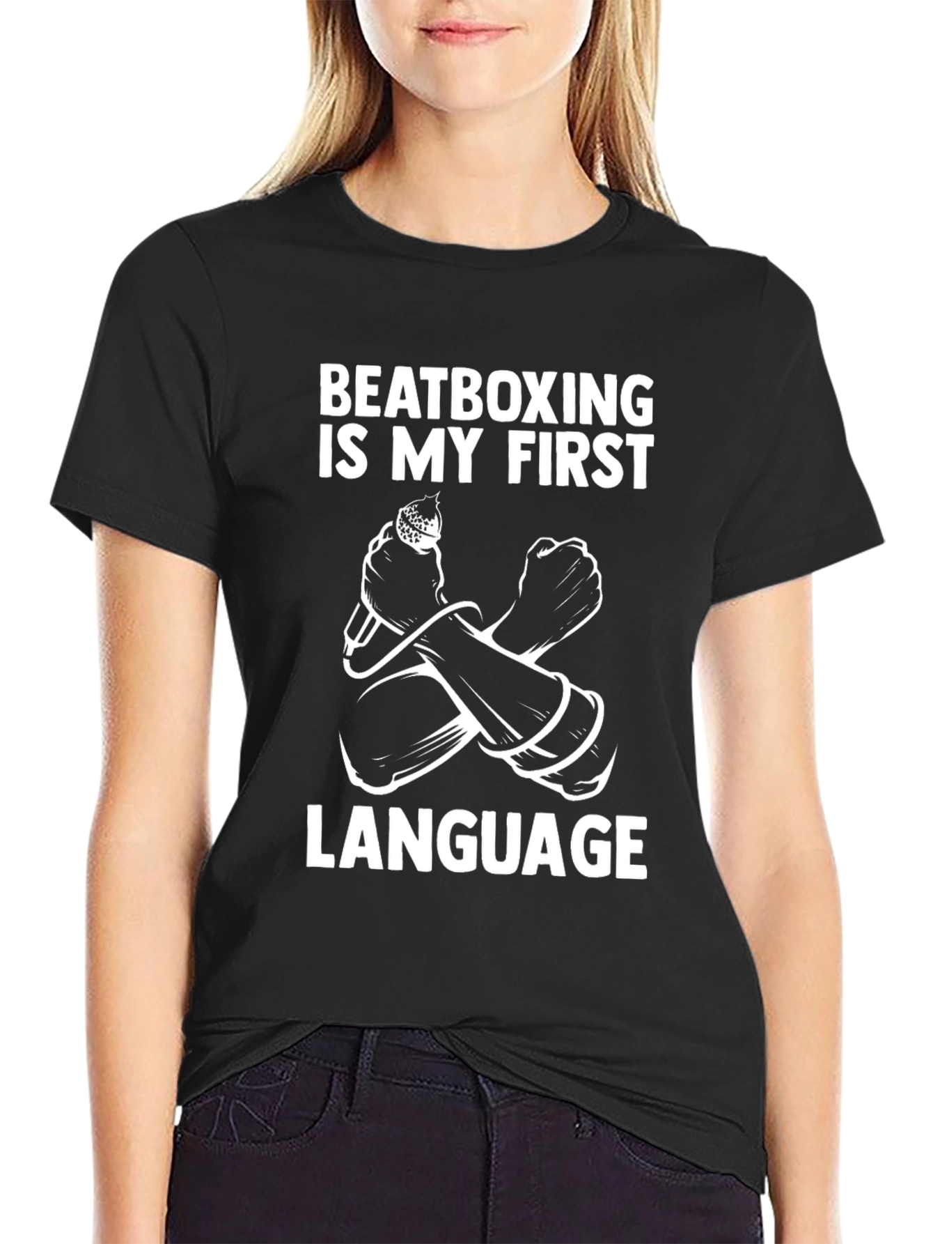Beatboxing is My First Language Graphic Tee