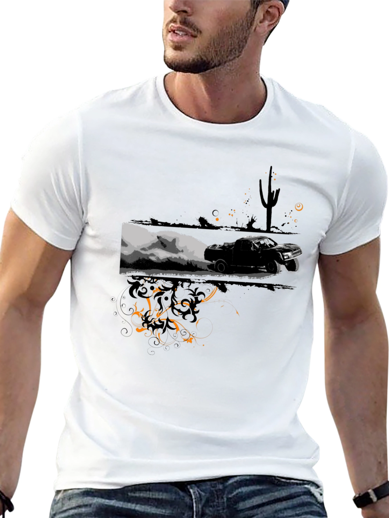 Desert Race Black Graphic Tee