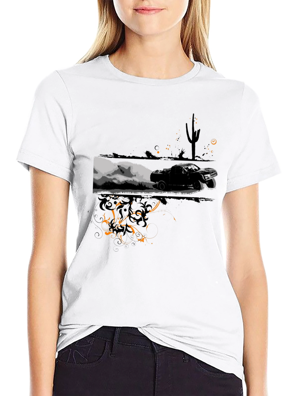 Desert Race Black Graphic Tee