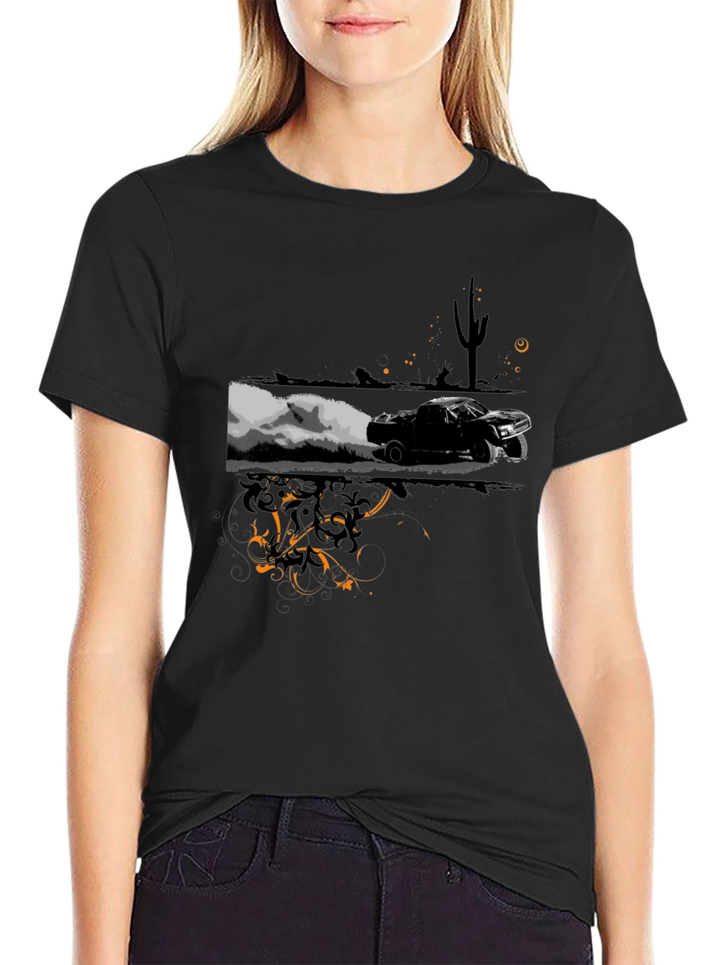 Desert Race Black Graphic Tee