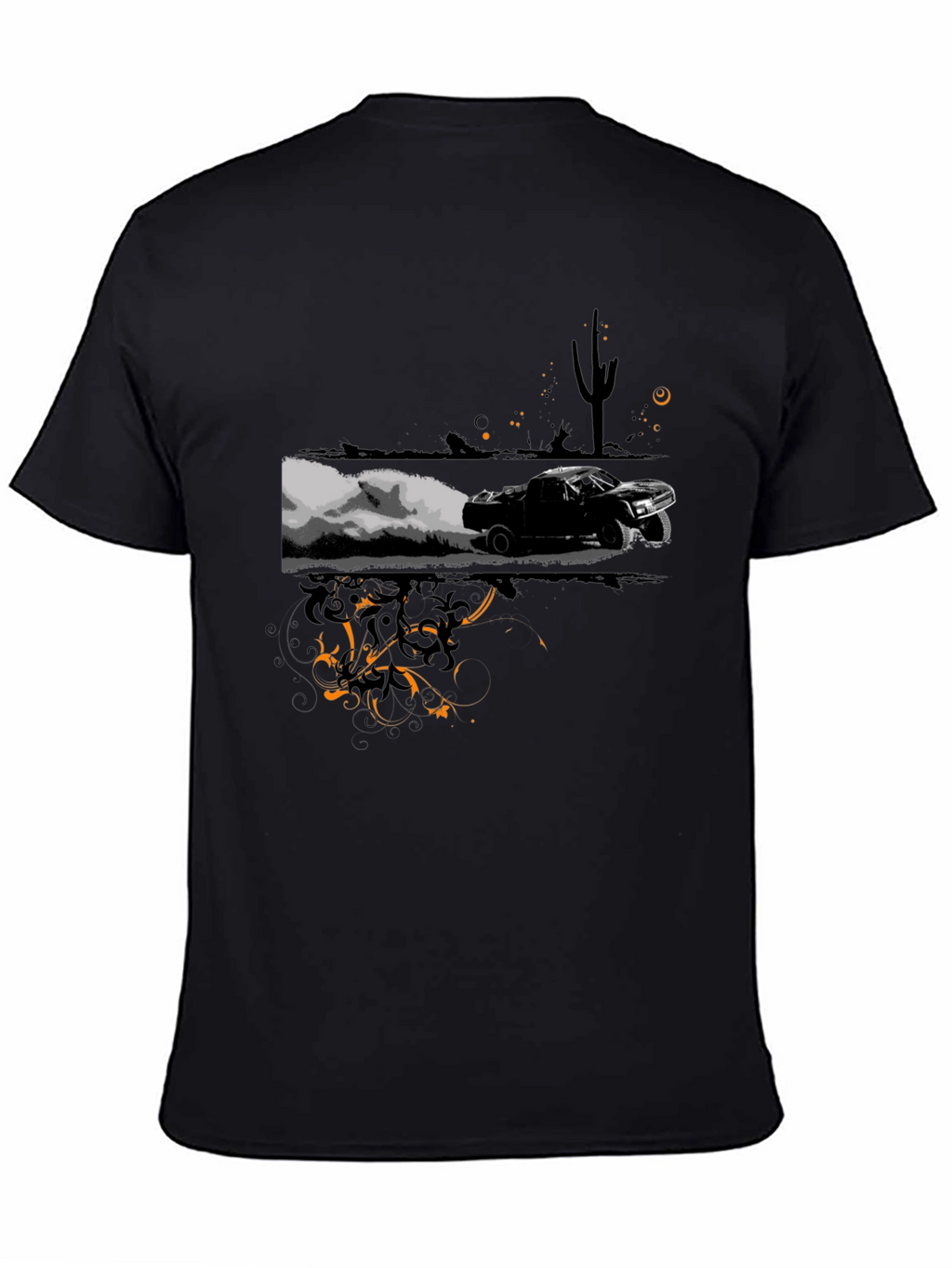 Desert Race Black Graphic Tee