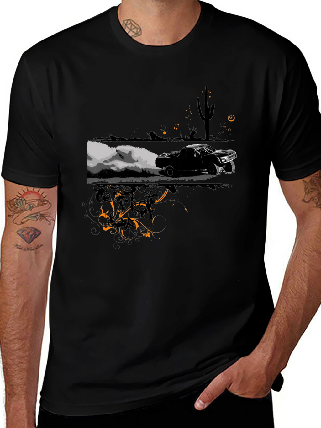 Desert Race Black Graphic Tee