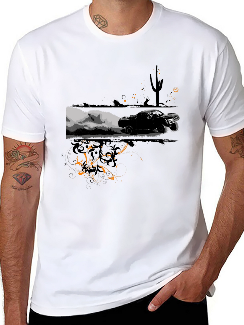 Desert Race Black Graphic Tee