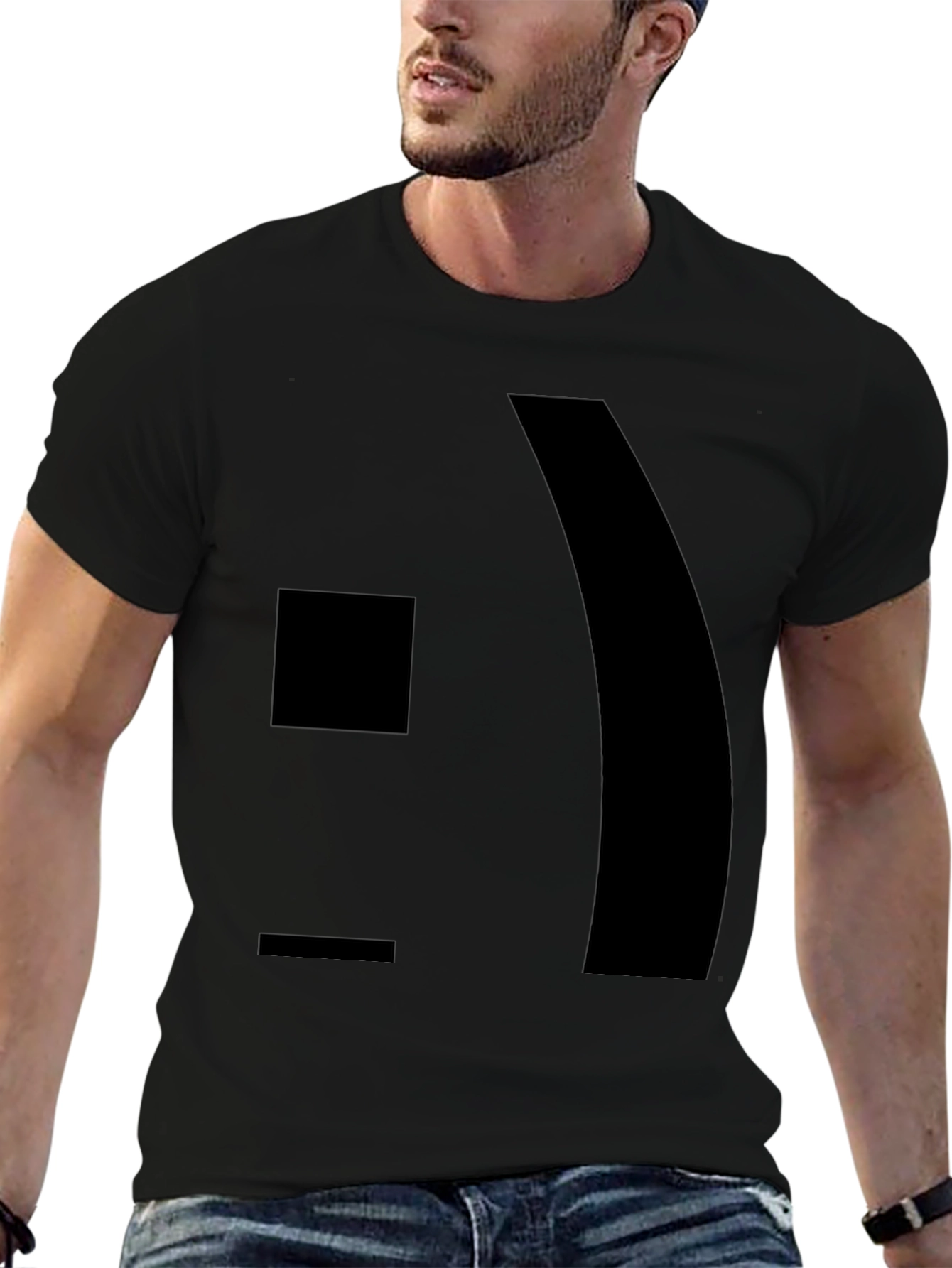 Modern Graphic Black T-Shirt