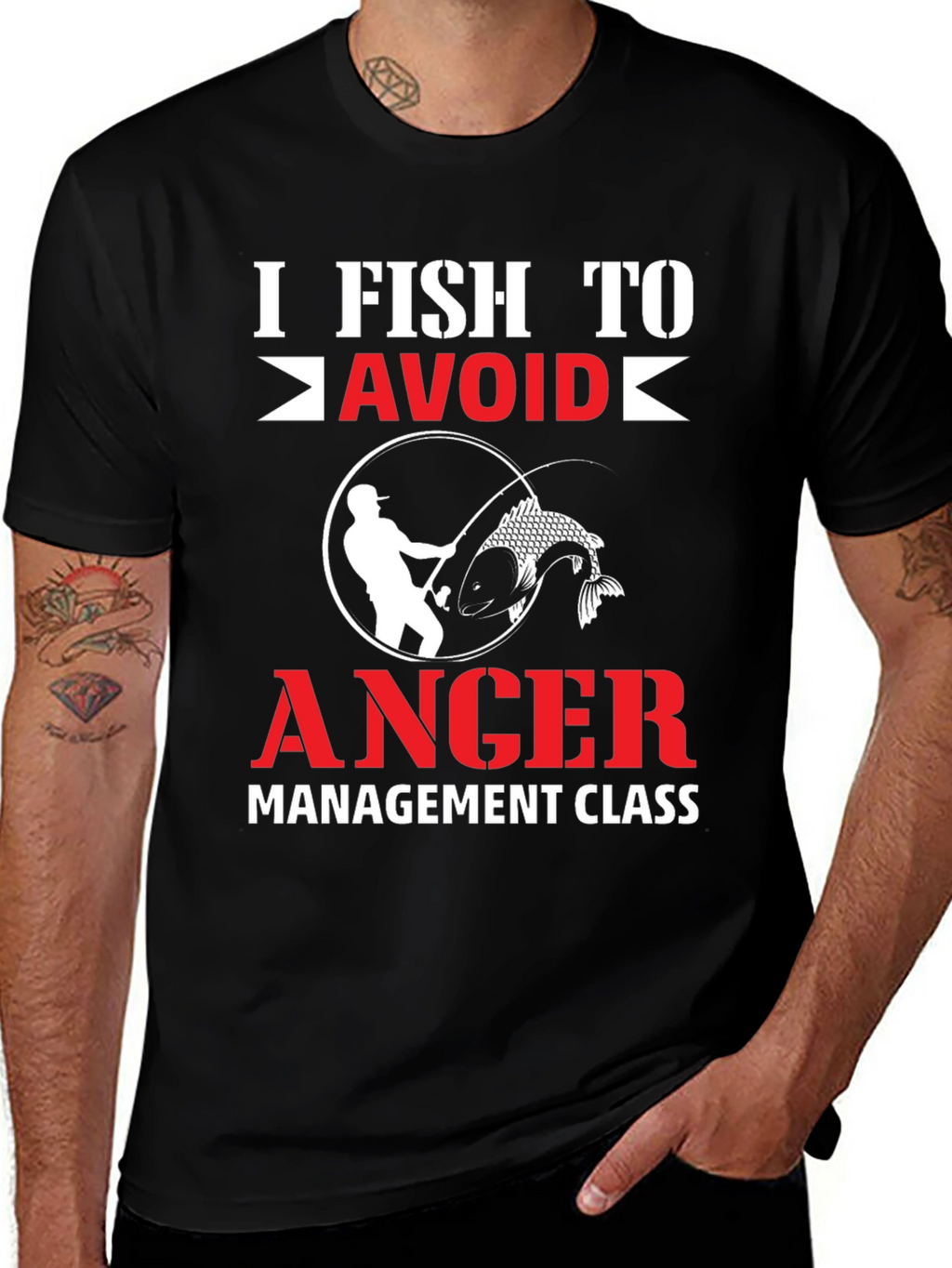 I Fish To Avoid Anger T-Shirt