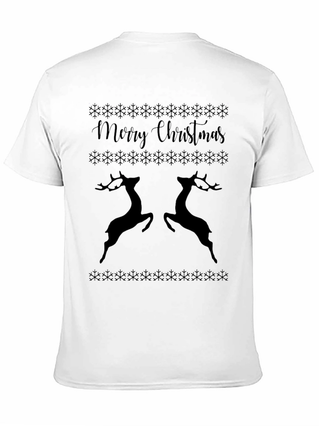 Festive Merry Christmas Reindeer Graphic Tee