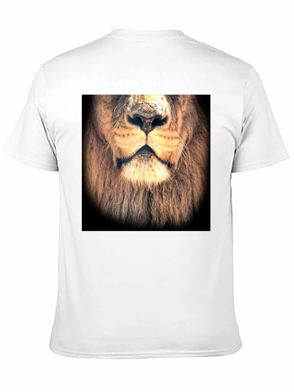 Lion Face Graphic Print Black T-Shirt