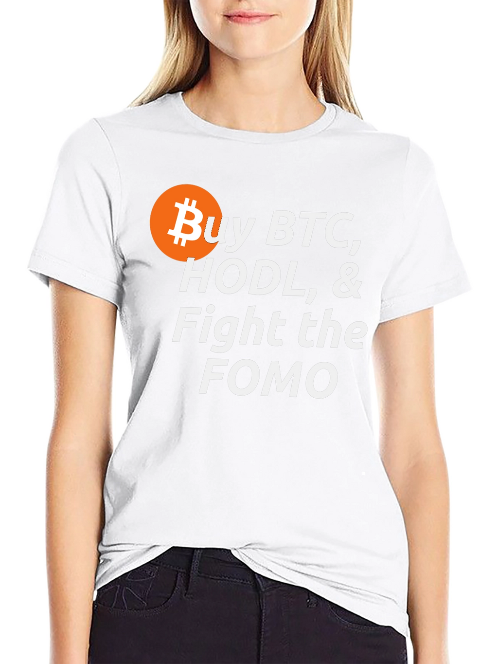 Buy BTC HODL Fight FOMO Crypto T-Shirt