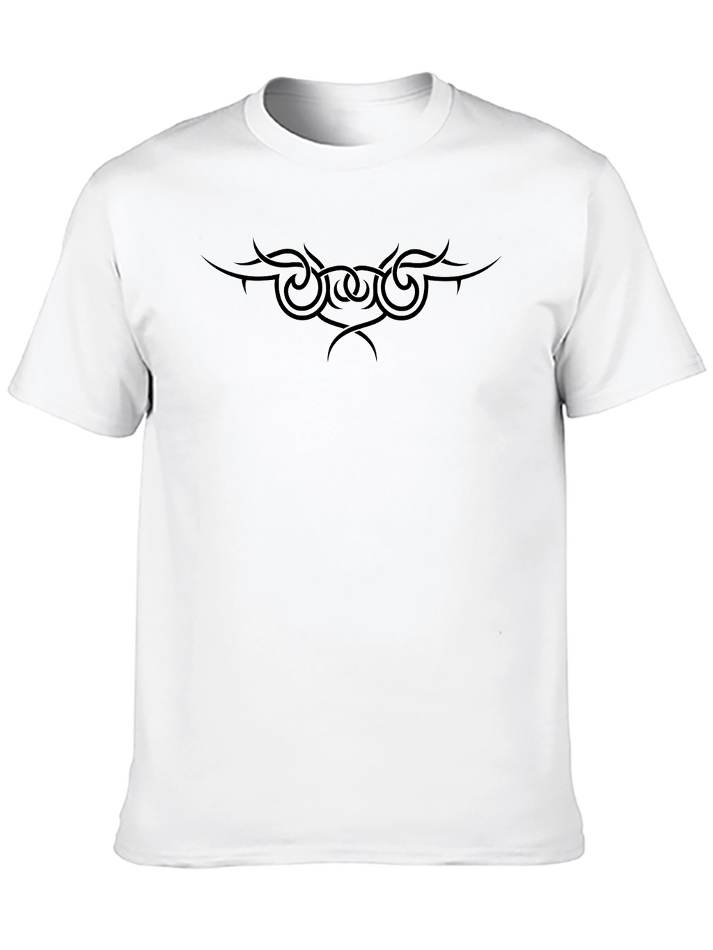 Mens Black Tee with Tribal Graphic