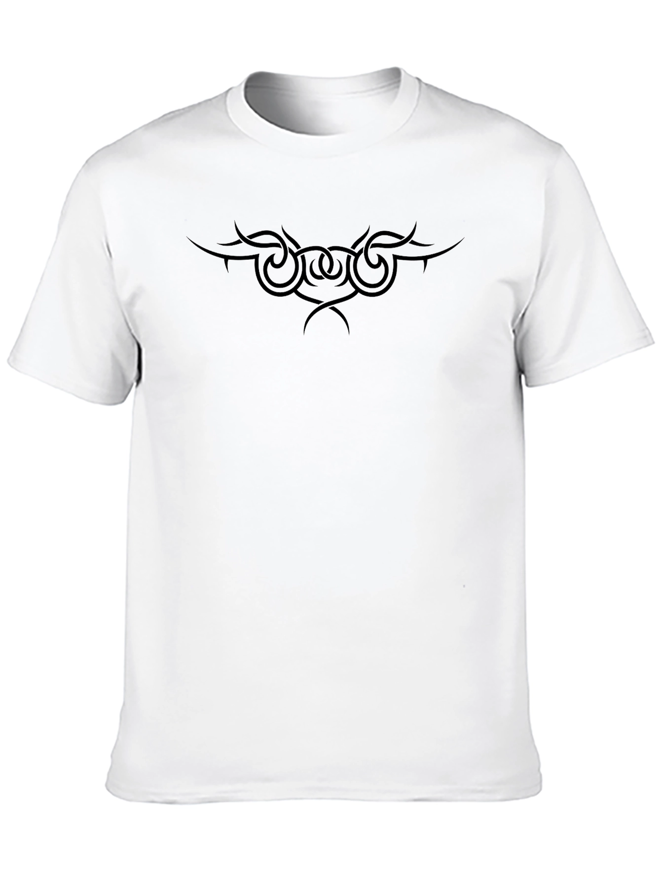Mens Black Tee with Tribal Graphic