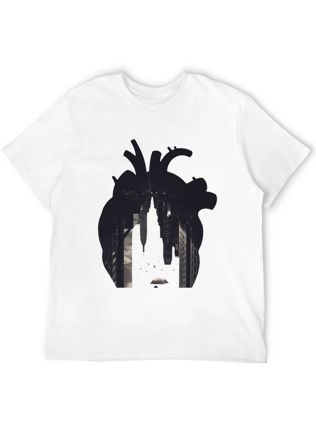 Heart Cityscape Graphic T-Shirt