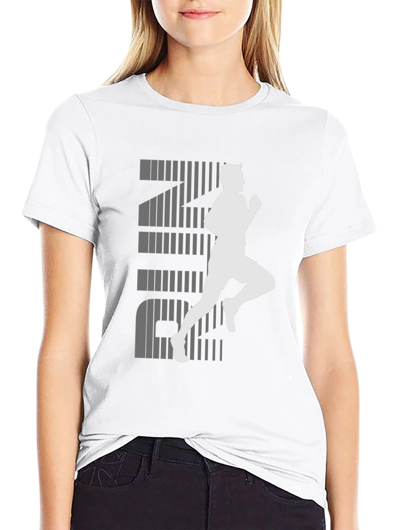 Mens Black RUN Graphic Tee