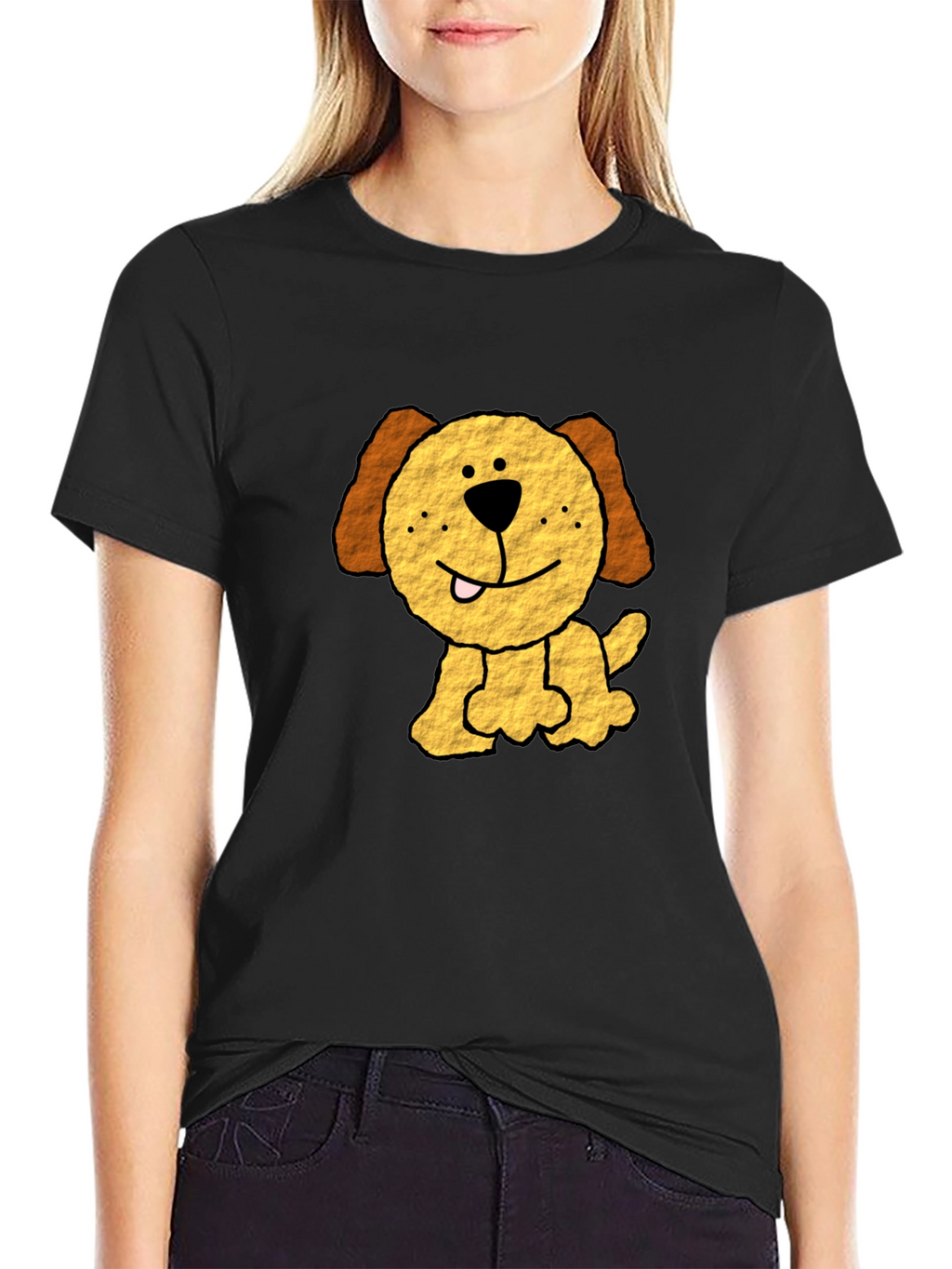 Dog Graphic Black T-Shirt