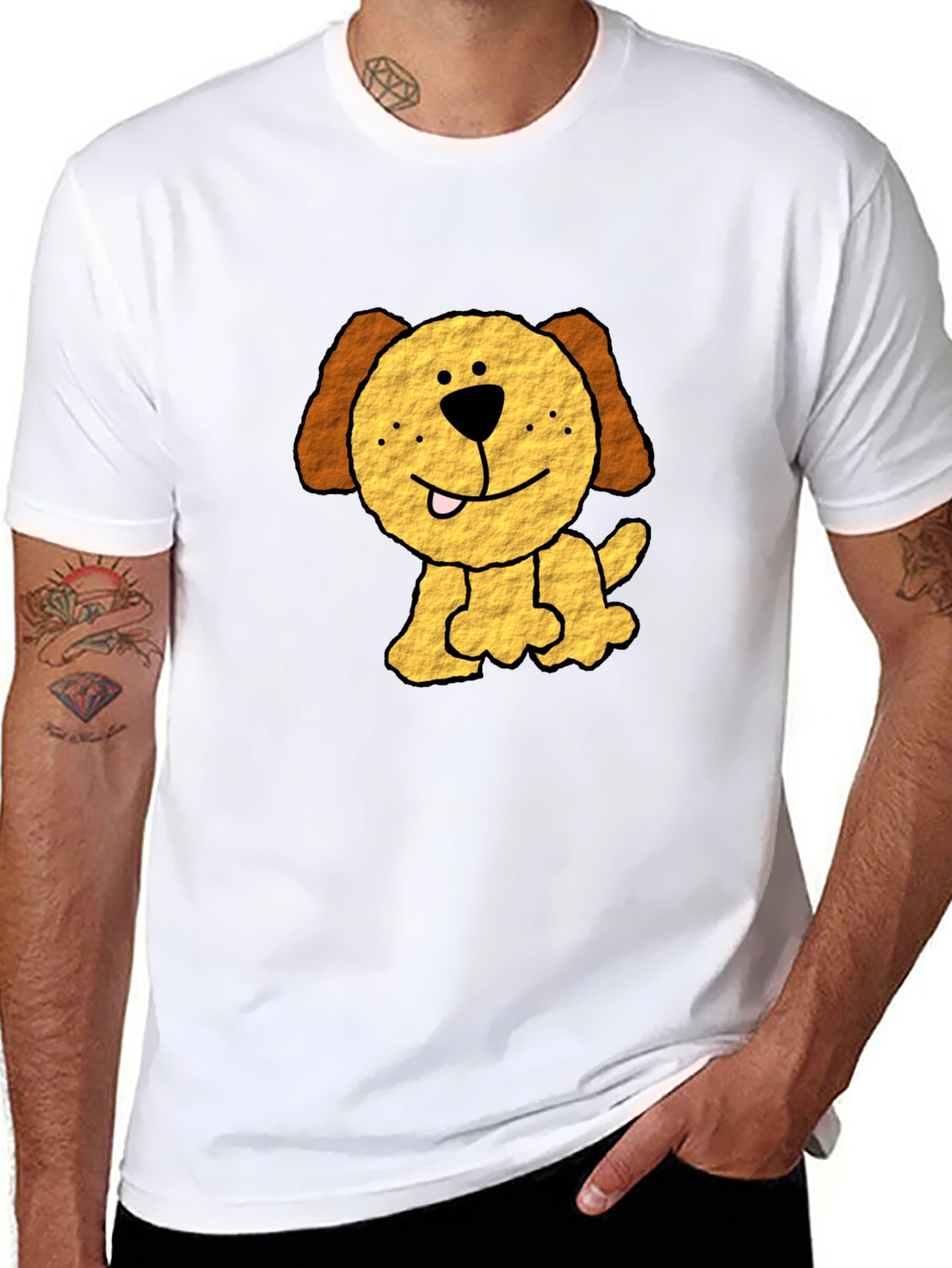 Dog Graphic Black T-Shirt