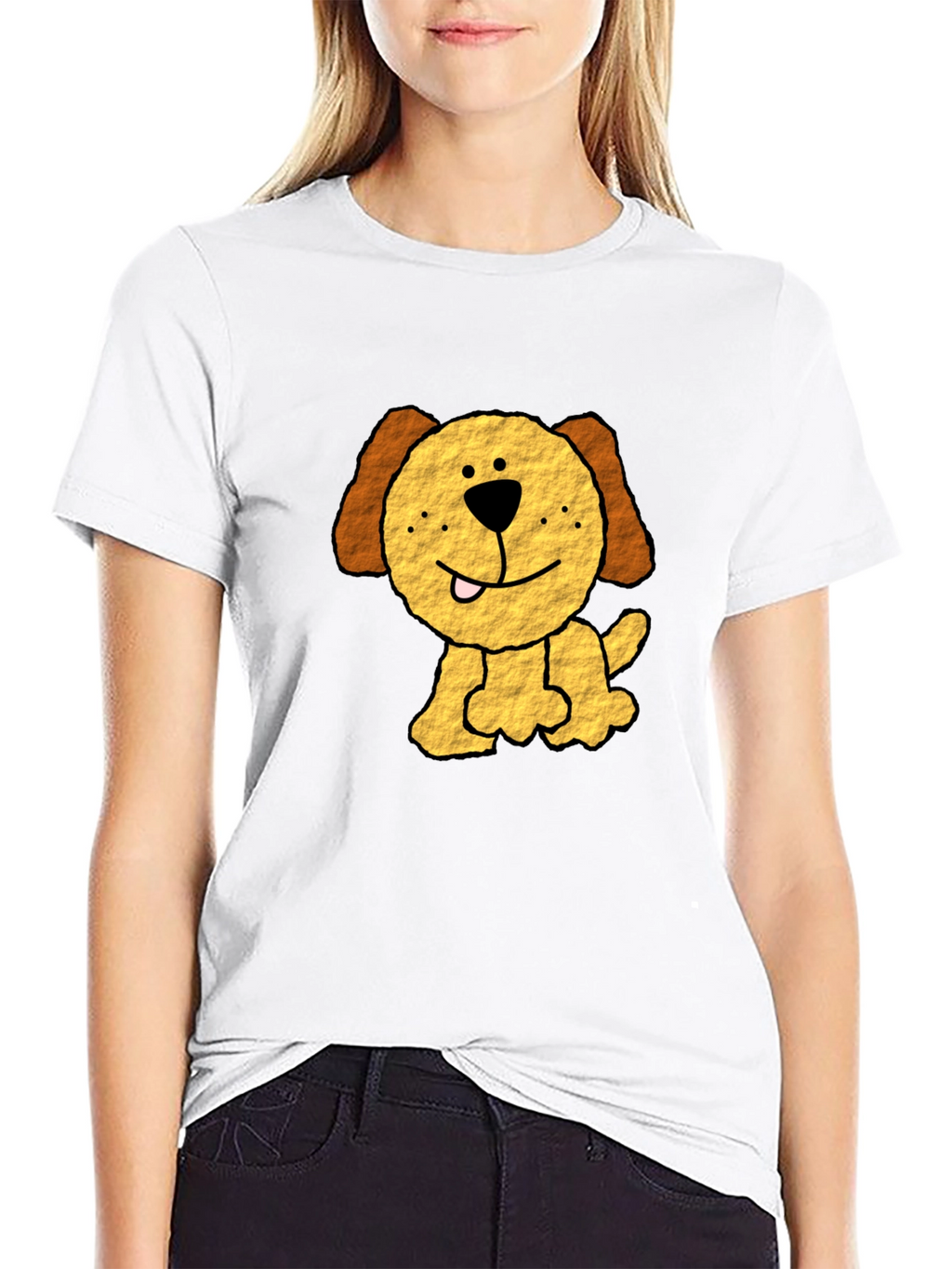 Dog Graphic Black T-Shirt