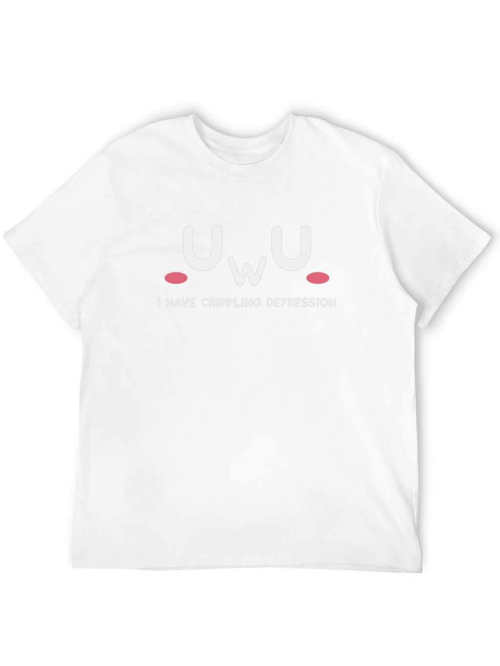 UwU Crippling Depression Graphic Tee - Soft Black T-Shirt