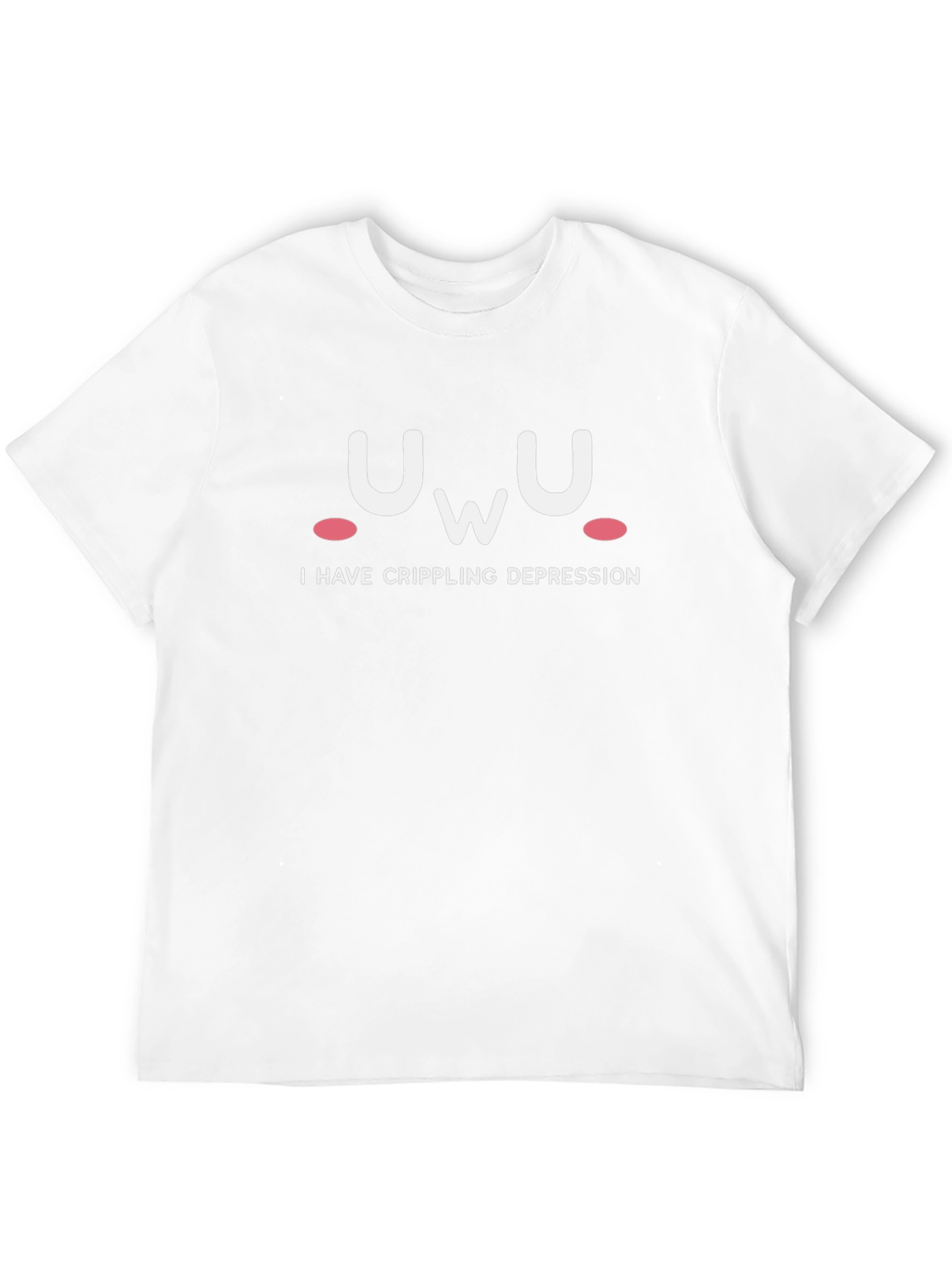 UwU Crippling Depression Graphic Tee - Soft Black T-Shirt