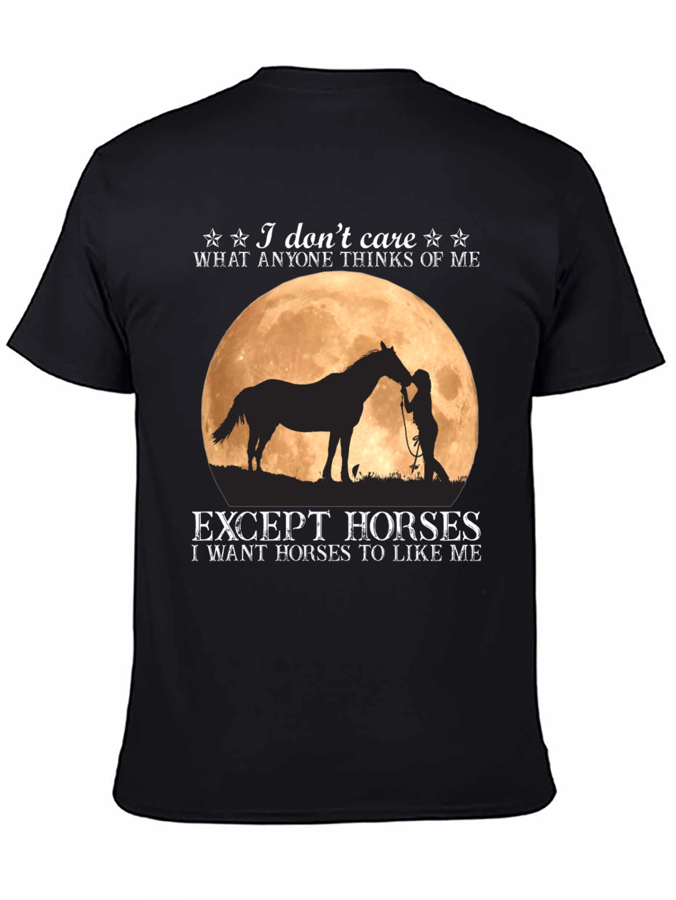 Horse Lover T-Shirt - I Dont Care Except Horses
