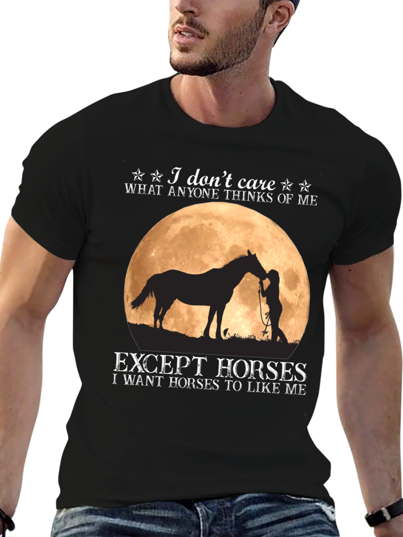 Horse Lover T-Shirt - I Dont Care Except Horses