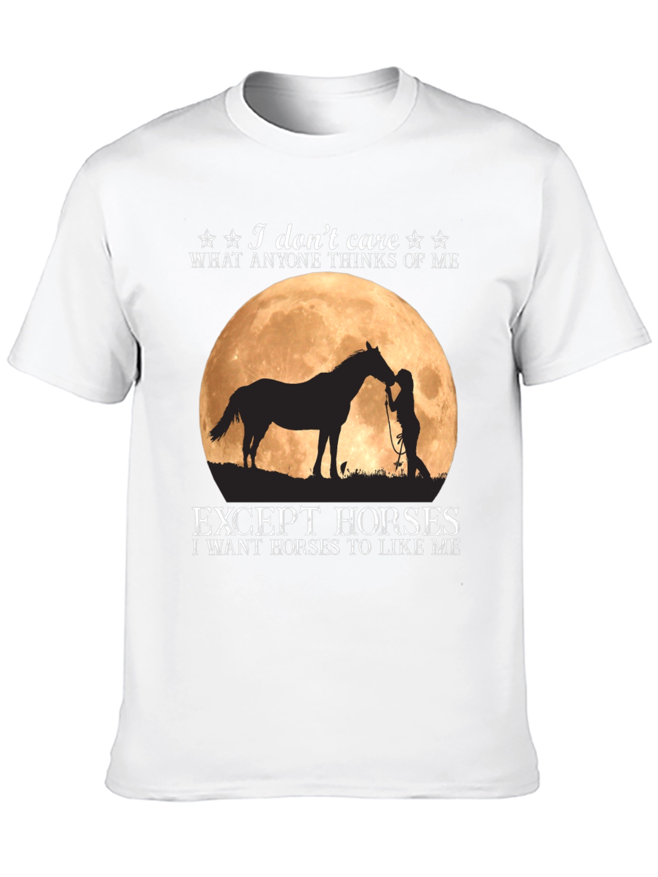 Horse Lover T-Shirt - I Dont Care Except Horses