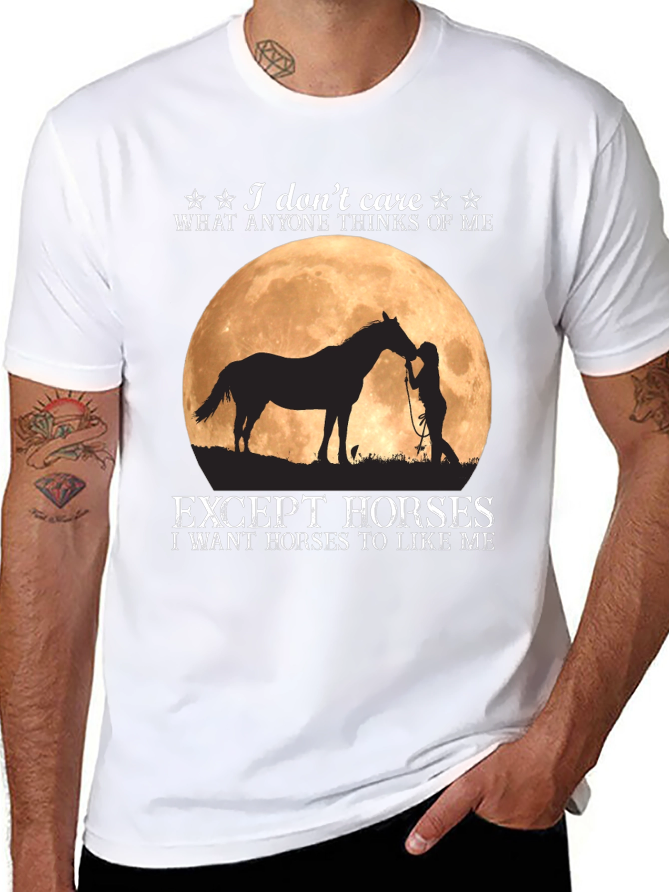Horse Lover T-Shirt - I Dont Care Except Horses