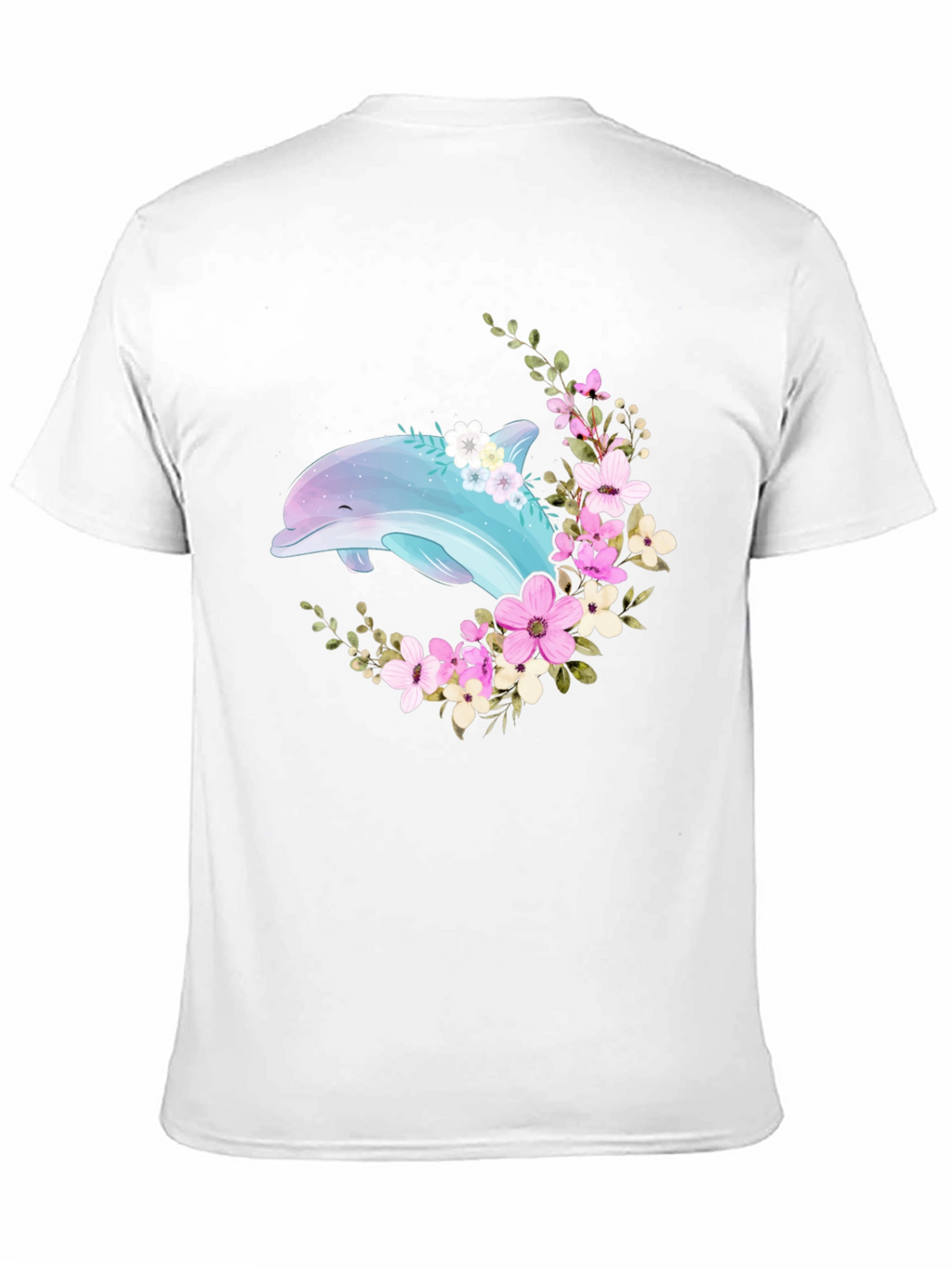 Dolphin Floral T-Shirt - Black