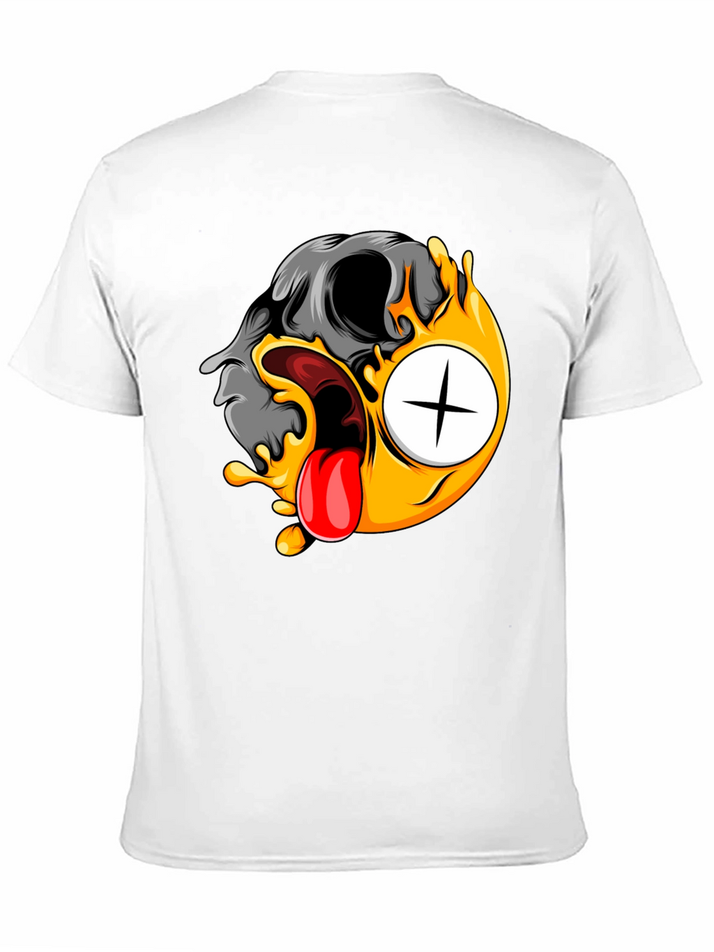Skull Emoji Graphic Tee - Black