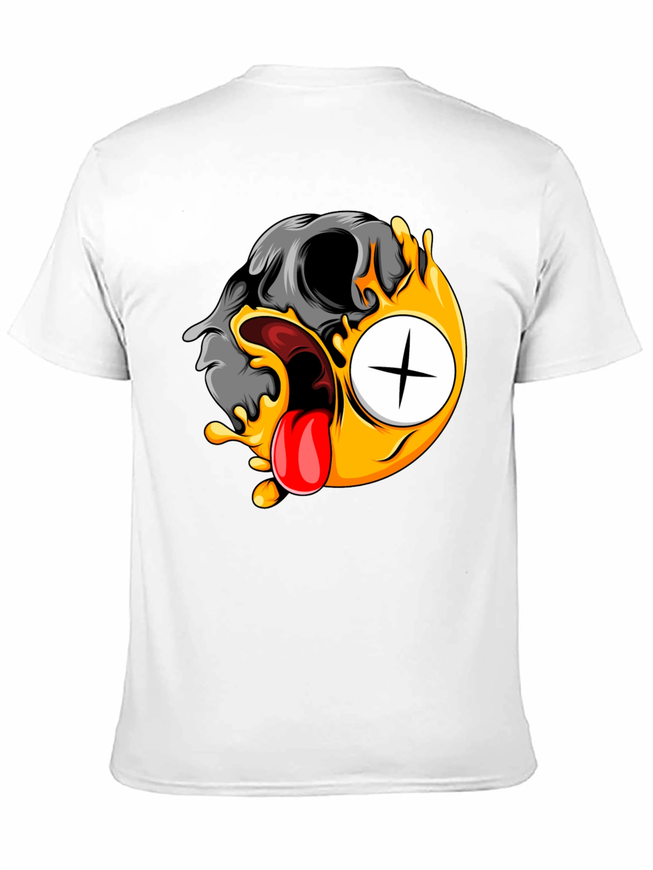 Skull Emoji Graphic Tee - Black